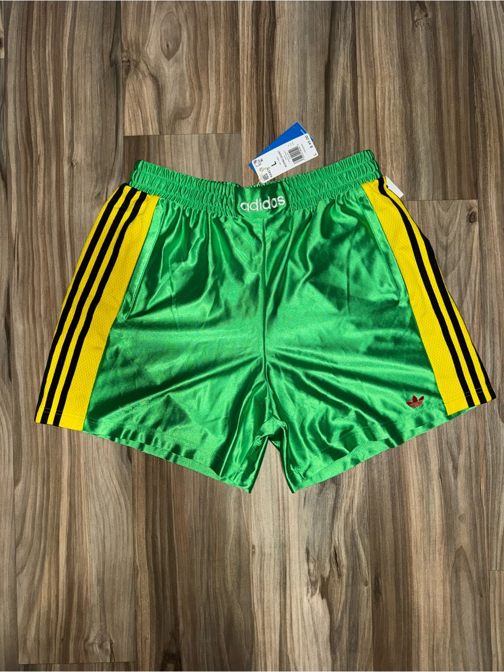 Adidas Originals Retro Boxing Shorts Energy Green Men’s Sz Large NWT